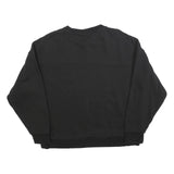 PUMA Womens Black L Crew Neck Logo Sweatshirt Cotton Blend Casual Pullover