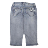 FLAVOURS Womens Shorts Blue Casual M W28 Cotton Blend Denim Pocket Detail