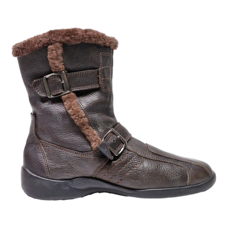 JOMOS Snow Boots Brown Leather Womens UK 7
