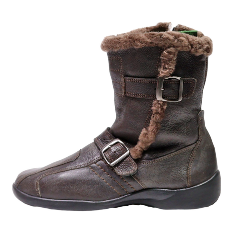 JOMOS Snow Boots Brown Leather Womens UK 7