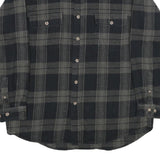 FIELD & STREAM Mens Black & Grey Check Shirt M Cotton Long Sleeve Casual