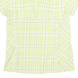 COLUMBIA Womens Lime Green Plaid Shirt S Lightweight Breathable Summer Button-Up