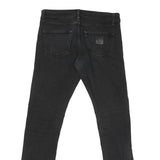 CARHARTT Mens Black Regular Skinny Denim Light W31 L31 Cotton Blend Zip Jeans