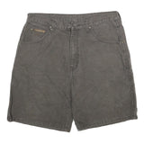 BIG SMITH Mens Cargo Shorts Grey Cotton Twill Relaxed Fit L W34 Workwear Pockets