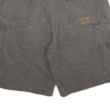 BIG SMITH Mens Cargo Shorts Grey Cotton Twill Relaxed Fit L W34 Workwear Pockets