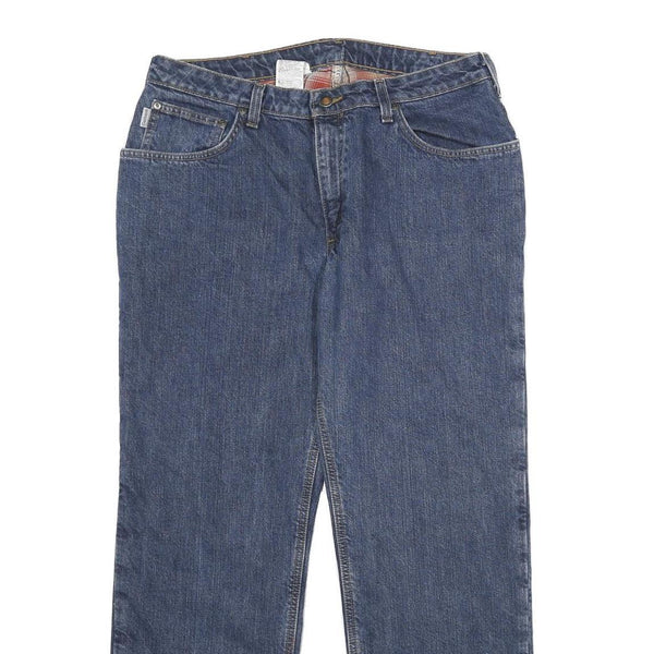 CARHARTT Womens Classic Blue Denim Straight Leg Lined Jeans W34 L30 Durable