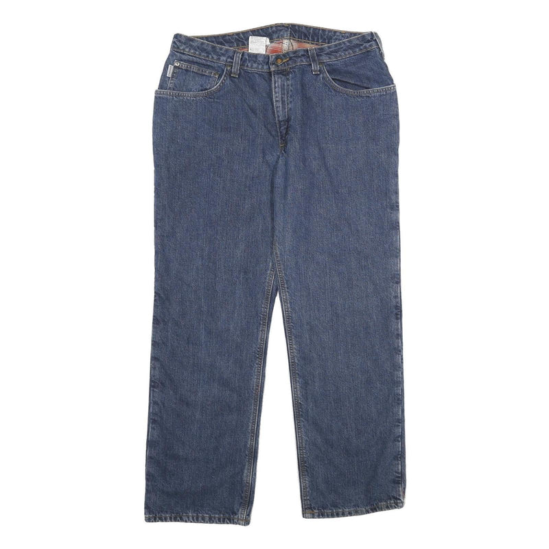 CARHARTT Womens Classic Blue Denim Straight Leg Lined Jeans W34 L30 Durable