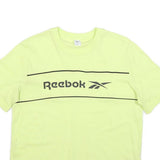 REEBOK Womens Yellow Graphic T-Shirt S Short Sleeve Crew Neck Casual