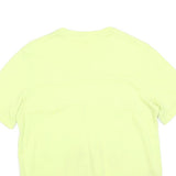 REEBOK Womens Yellow Graphic T-Shirt S Short Sleeve Crew Neck Casual