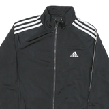 ADIDAS Womens Black & White Track Jacket M Polyester Blend Zip Athletic Casual
