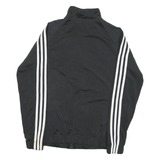 ADIDAS Womens Black & White Track Jacket M Polyester Blend Zip Athletic Casual