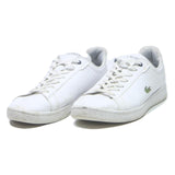 LACOSTE Men's Lace-Up Trainers White Leather UK 10 Casual Sneaker