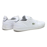 LACOSTE Men's Lace-Up Trainers White Leather UK 10 Casual Sneaker