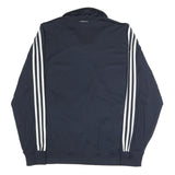 ADIDAS Mens Navy Blue Track Jacket M Polyester Blend Zip Casual Sportswear