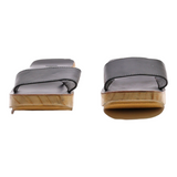 MNG Slider Sandals Black Leather Womens UK 6