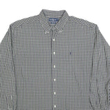 RALPH LAUREN Mens Green Check Shirt 2XL Long Sleeve Button-Down Collar Cotton