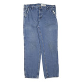 CARHARTT Mens Regular Fit Blue Denim Jeans W38 L34 Workwear Cotton Blend Zip