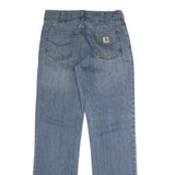 CARHARTT Mens Jeans Blue Regular Straight Denim Medium W34 L34 Button Cotton
