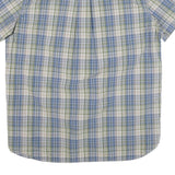 THE NORTH FACE Mens Blue & Green Check Shirt XL Casual Cotton Blend Lightweight