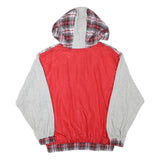 ARGEE Mens Red & Grey Hoodie Jacket L Polyester Blend Plain Zip Casual Lightwear