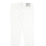 JUST CAVALLI Womens Regular White Cotton Blend Denim Jeans W30 L36 Stylish Zip