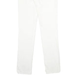 JUST CAVALLI Womens Regular White Cotton Blend Denim Jeans W30 L36 Stylish Zip