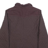 LACOSTE Womens Maroon Quilted Polyester Jacket S Zip Closure Stylish