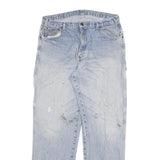DICKIES Mens Regular Fit Light Blue Denim Jeans W36 L33 Workwear Cotton Blend
