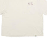 CARHARTT Womens Cream Floral Pocket T-Shirt L Short Sleeve Crew Neck Cotton