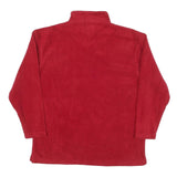 PZNE Mens Red Plain Pullover Jumper Crew Neck Polyester Blend Size M Casual Warm