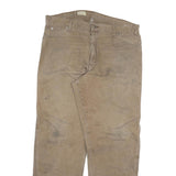 DICKIES Mens Regular Fit Straight Beige Denim Jeans W40 L34 Workwear Zip Closure