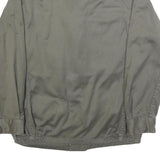 Mens Grey Cotton Blend Classic Button Closure Jacket M Plain Casual Outerwear