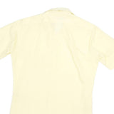 ARROW Mens Yellow Cotton Blend Shirt S Short Sleeve Button Casual Plain