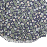DOCKERS Mens Blue & Green Patterned Cotton Shirt M Casual Button Front