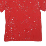 NIKE Mens Red T-Shirt M Short Sleeve Crew Neck Cotton Blend Graphic Print