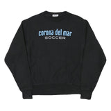 CHAMPION Mens Black Corona Del Mar Soccer Crew Neck M Sweatshirt Casual