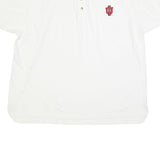 LOGO 7 Mens White & Black Indiana University Short Sleeve Polo Shirt 2XL Cotton