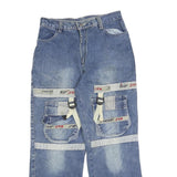 MAGENO Mens Jeans Blue Relaxed Straight Denim Medium W30 L27 Workwear Casual