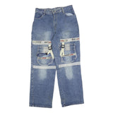 MAGENO Mens Jeans Blue Relaxed Straight Denim Medium W30 L27 Workwear Casual