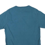 TRUE RELIGION Mens Blue Graphic T-Shirt XL Short Sleeve Crew Neck Cotton Blend