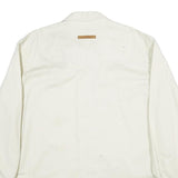 SCHNEES Mens White Cotton Shirt XL Button Long Sleeve Casual Workwear