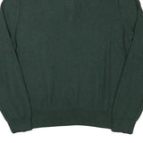 POLO RALPH LAUREN Mens Green Cotton Blend Patterned Jumper 1/4 Zip M