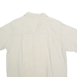 REI Mens White Cotton Blend Casual Shirt M Lightweight Summer Buttoned Pocket