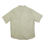 WRANGLER Mens Beige Casual Cotton Blend Shirt L Button Pocket Style