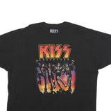 KISS Mens Black Destroyer Graphic T-Shirt 2XL Short Sleeve Crew Neck Band