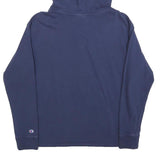 CHAMPION Mens Blue Pullover Hoodie S Cotton Blend Casual Logo Sweatshirt