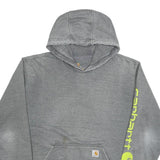 CARHARTT Mens Grey Hoodie M Cotton Blend Workwear Graphic Print