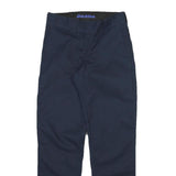 DICKIES Mens Cotton Blend Navy Blue Regular Fit Straight Leg Trousers W29 L30