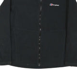 BERGHAUS Mens Black Jacket L Polyester Blend Plain Zip Outdoor Hiking