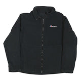 BERGHAUS Mens Black Jacket L Polyester Blend Plain Zip Outdoor Hiking
